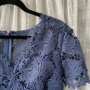 Beautiful blue lace midi dress